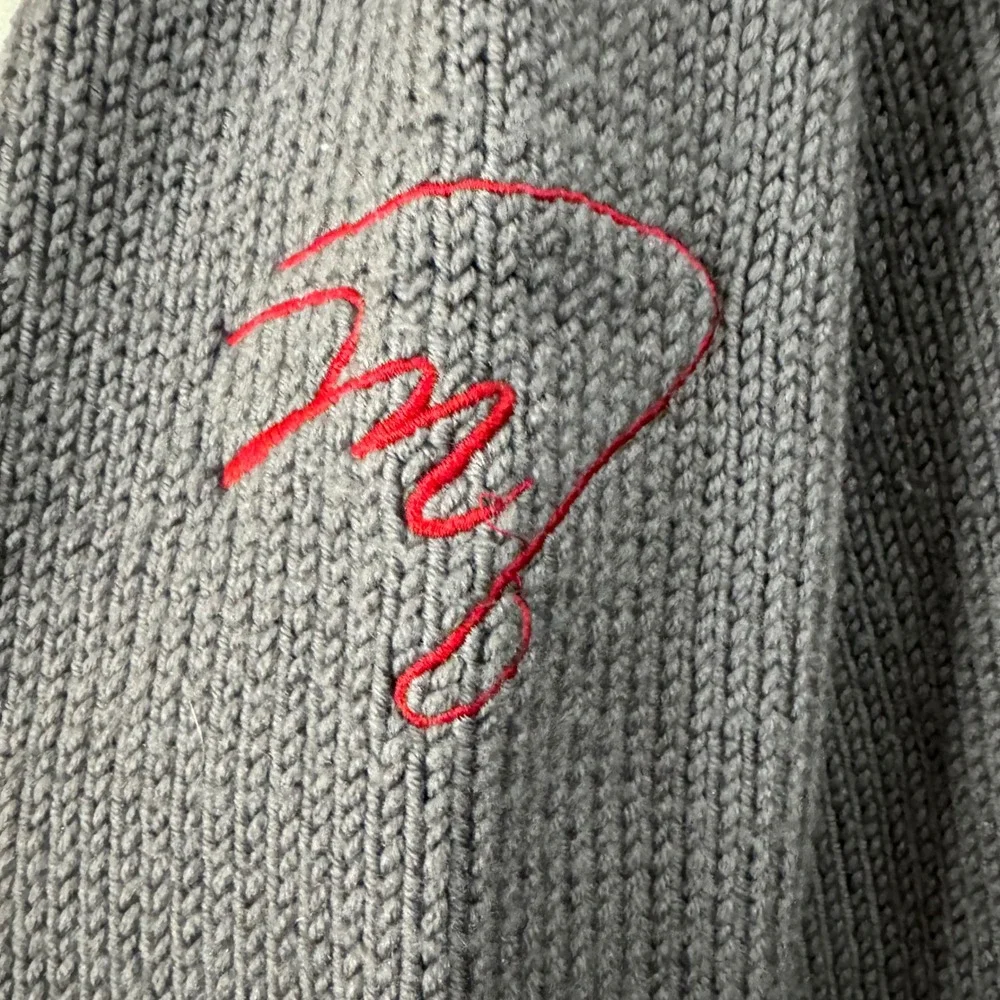 Y2K RARE Jordan Air Two3‎ Men's Gray 100% Wool Turtleneck Sweater Medium